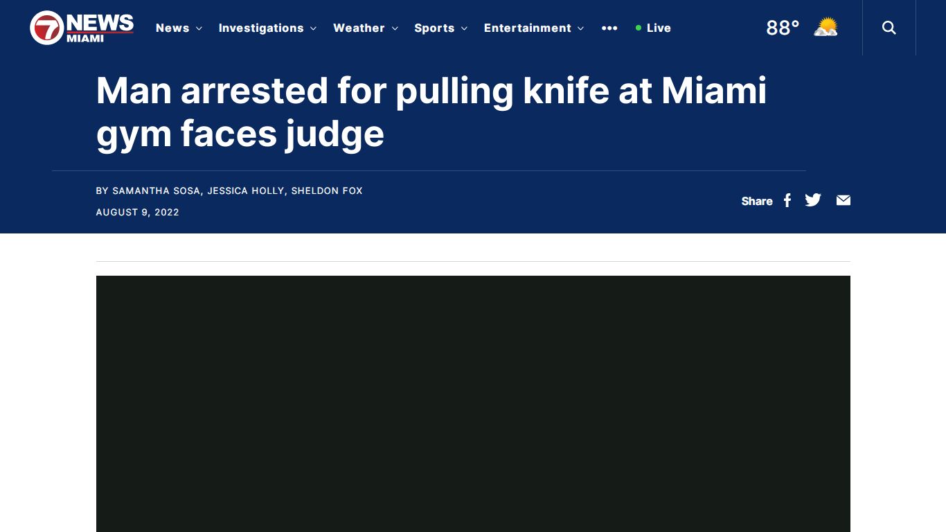 Man arrested for pulling knife at Miami gym faces judge