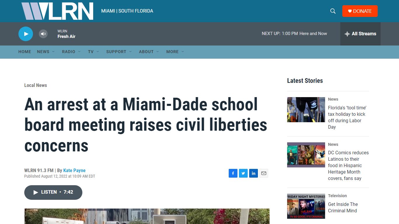 An arrest at a Miami-Dade school board meeting raises civil liberties ...
